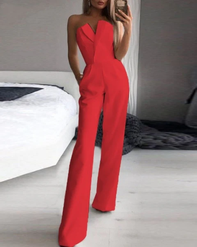 Summer Jumpsuit Women – Elegant Black Sleeveless Romper for Casual Wear