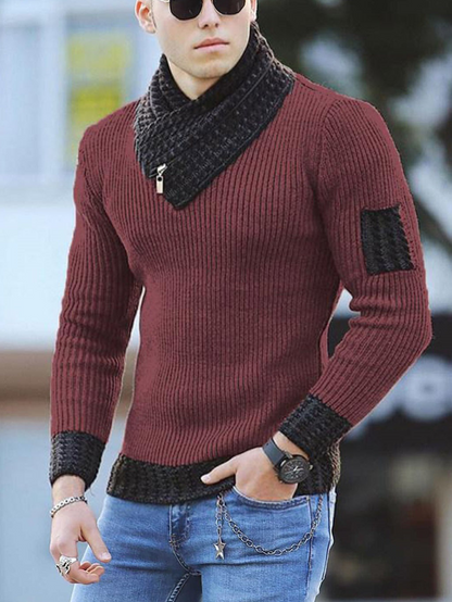 Men's Zip-Up Sweater – Knitted Jumper for Casual and Stylish Wear