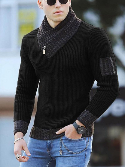 Men's Zip-Up Sweater – Knitted Jumper for Casual and Stylish Wear