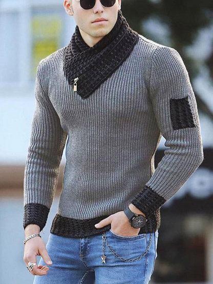 Men's Zip-Up Sweater – Knitted Jumper for Casual and Stylish Wear