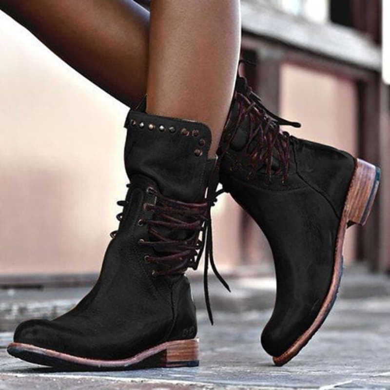 Women's Waterproof Ankle Boots Black – Stylish, Durable, and Comfortable Footwear